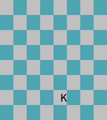 chessboard with knight
